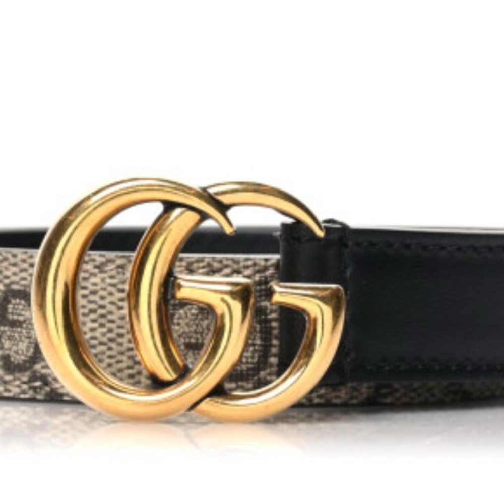 Gucci Black and Gold Belt
